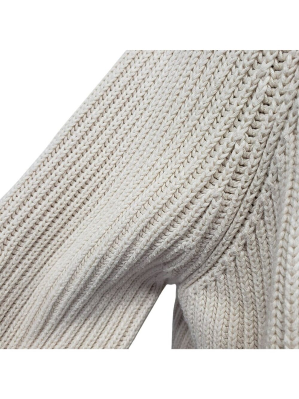 G. Label by Goop GWYN Cream Bella Button Bomber Cardigan Sweater Minimalist - Picture 8 of 16